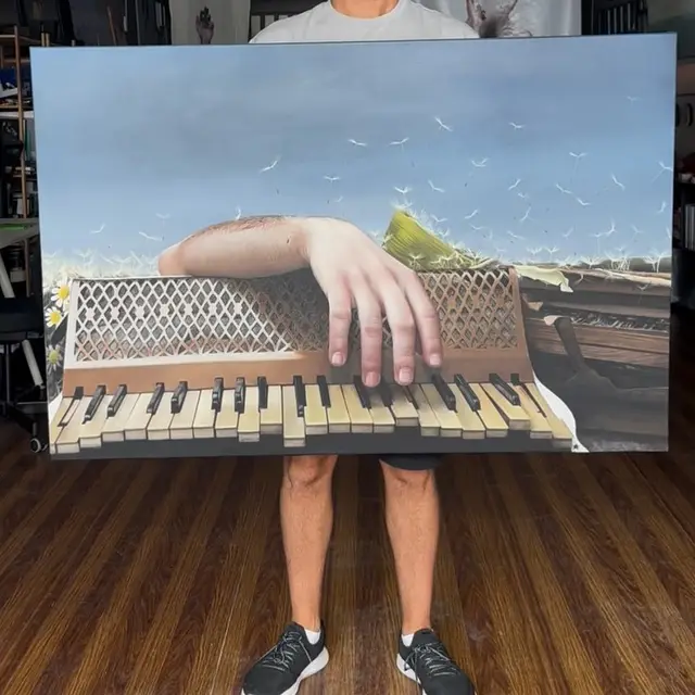 Reel de David Catá, artista visual, en Instagram